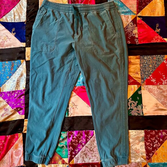 Athleta Borealis Teal Farallon Jogger Pants, size Large - Picture 2 of 5
